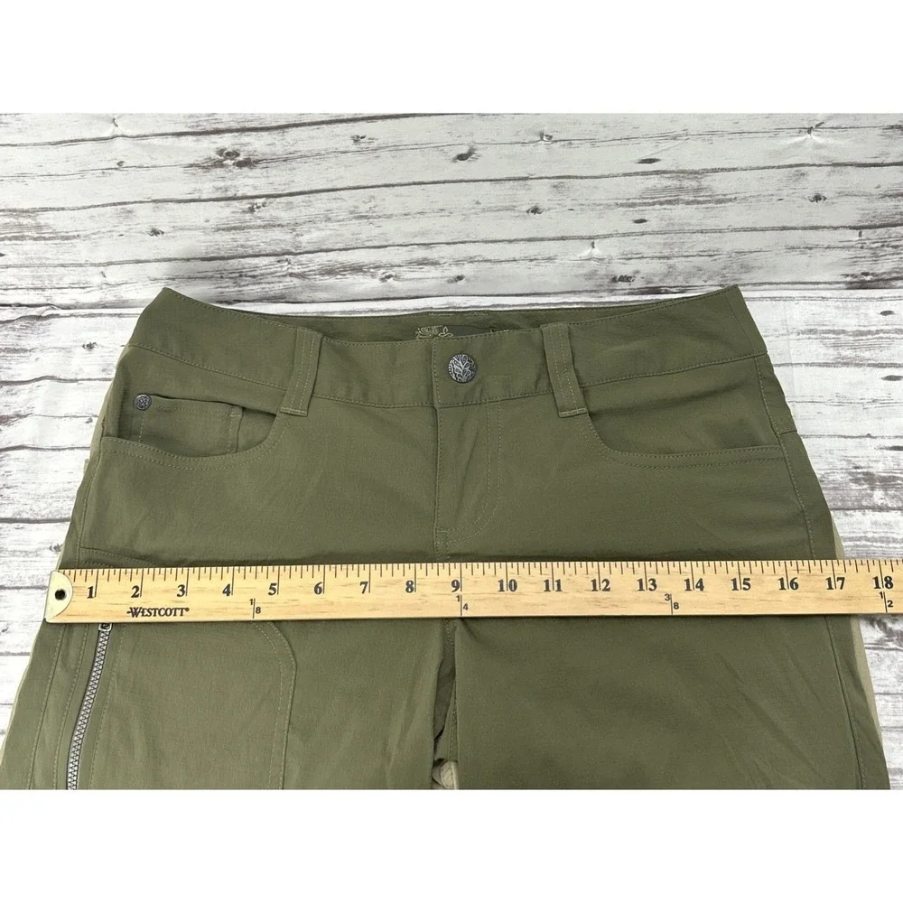 Lot of 2 Prana Haze Tan Green Ripstop Stretch Cargo Shorts W3HAZE115 Size 0